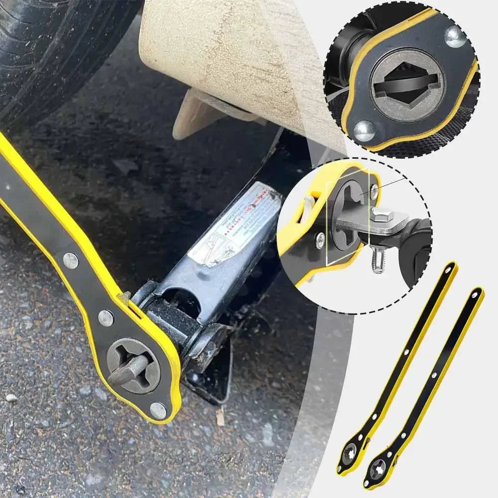 Car Labor-saving Jack Ratchet Wrench Scissor Jack Garage Wrench Car Lug Wrench Tools Wheel Repair Labor-saving Handle Tire CM World