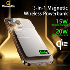 Magnetic Wireless Powerbank Qi 2.1 USB-C Fast Charging External Battery for iPhone 12-17 Pro Airpods Apple Watch Xiaomi 10000mAh Car Mobile World