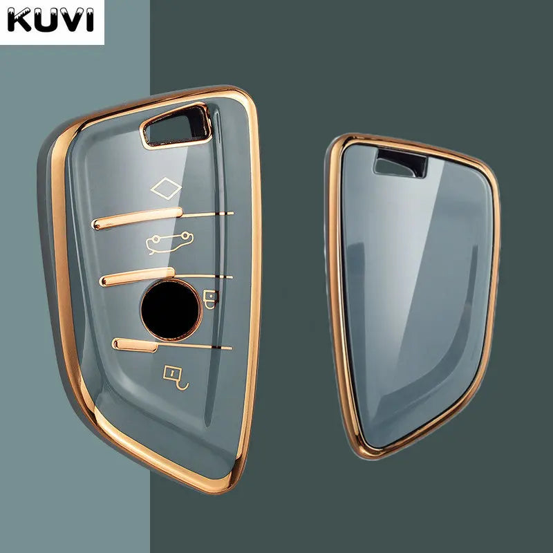 Kuvi TPU Car Remote Key Case Cover Shell Fob For BMW X1 X3 X4 X5 X6 F15 F16 G30 3 5 7 Series G11 F48 Accessories Keychain CM World