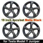 4PCS Hub Cap for Tesla New Model Y Juniper 2025 2026 Car Replacement Wheel Cap 19 Inch Performance Automobile Hubcap Full Cover CM World