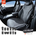 YZ For Tesla Model YL Linen Ice Silk Seat Cushion Backrest Pad Summer Cool Breathable Car Seat Protector Cover 2026 Accessories Car Mobile World
