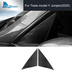 For Tesla Model Y 2025 A Pillar Outer Triangle Carbon Fiber Pattern TPU Film Interior Decoration Car Modification Accessories Car Mobile World