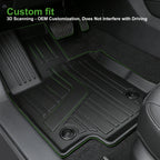 4-Pcs TPE Car Floor Mats Custom Fit For Toyota RAV4 Petrol Version 2019-2025 All Weather Waterproof Anti-Slip Easy Clean Floor Liners