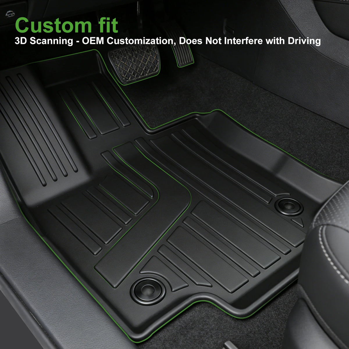 4-Pcs TPE Car Floor Mats Custom Fit For Toyota RAV4 Petrol Version 2019-2025 All Weather Waterproof Anti-Slip Easy Clean Floor Liners