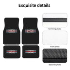 Martini Racing Car Floor Mat Set Includes Four Pieces For Full Coverage Across Front And Rear Fits Well With Modern Or Classic V