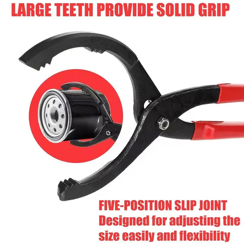 10/12/14/16 '' Car Oil Filter Pliers Clamp Type Wrench Oil Filter Remove Disassembly Tool Filter Element Wrench for Truck Repair Car Mobile World