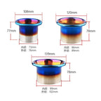 3'' 3.5'' 4'' Stainless Steel Blue End Cold Air Intake System Velocity Stack Kit Turbo Horn Funnel Kit