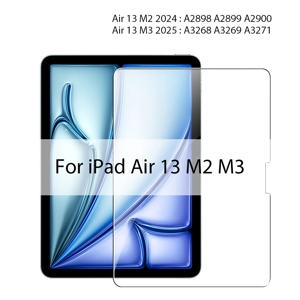 Tempered Glass Screen Protector For Ipad Pro 13 11th M5 M4 2025 12.9 A16 Air 11 5 4 M3 M2 10 9 9th 10th Generation Mini 7 6 Film Car Mobile World