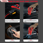 Bestely 12V 99800mAh 3000A Car Jump Starter Car Battery Starters Portable Power Bank 12V Starting Device Petrol Diesel Car