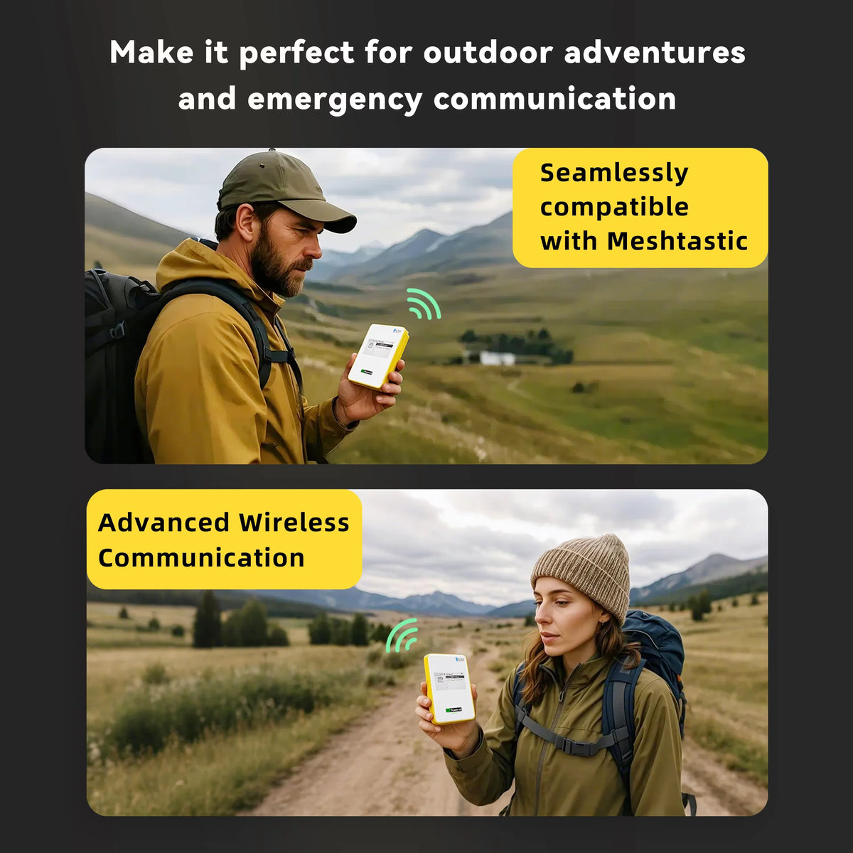 Heltec MeshPocket Meshtastic Node 5000mAh 10000mAh Magnetic Power Bank Qi2 Wireless Charging E-Ink nRF52840 SX1262