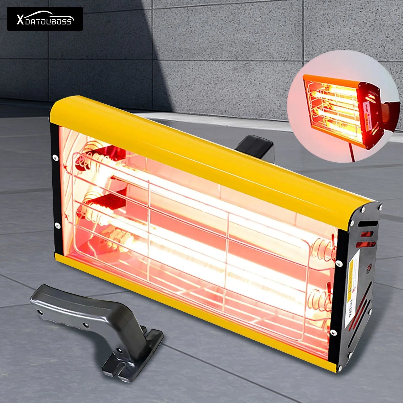 2000W Infrared Paint Curing Lamp Handheld Shortwave Infrared Heating Lamp Car Body Repair Paint Dryer CM World
