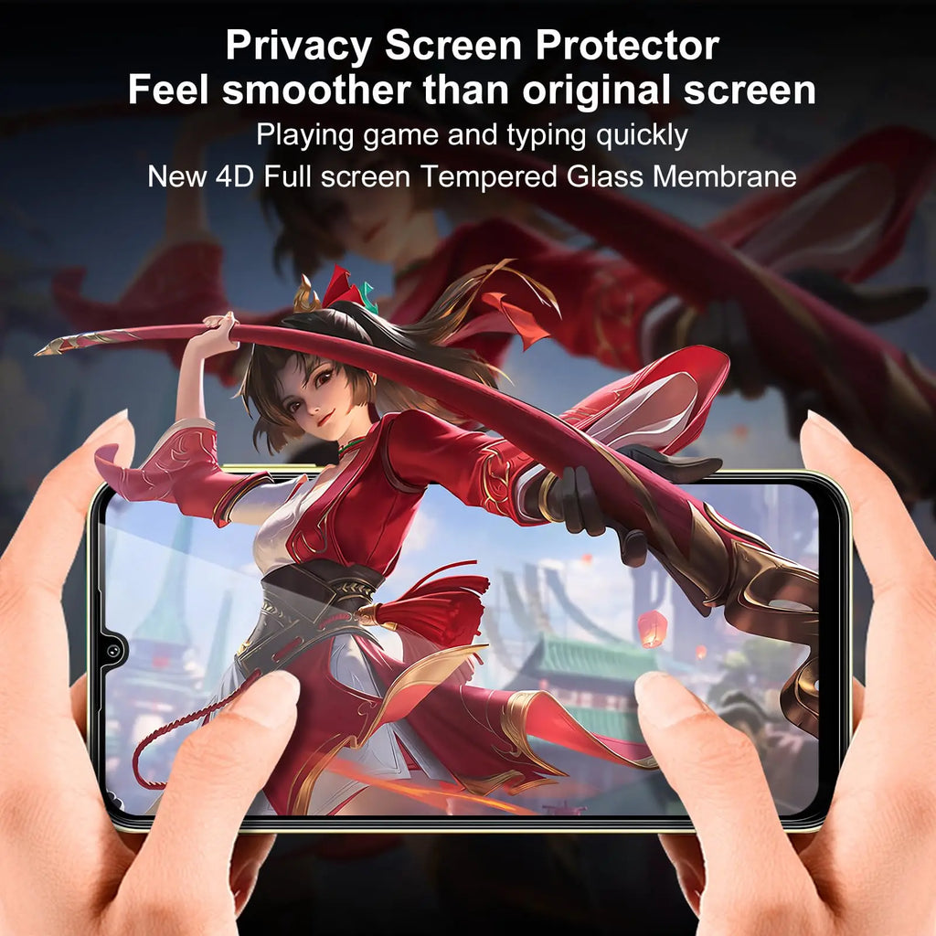 Anti Spy Screen Protector For Samsung Galaxy A25 5G Privacy Tempered Glass 9H Anti Peep Scratch SELECTION Fast High Aluminum Car Mobile World