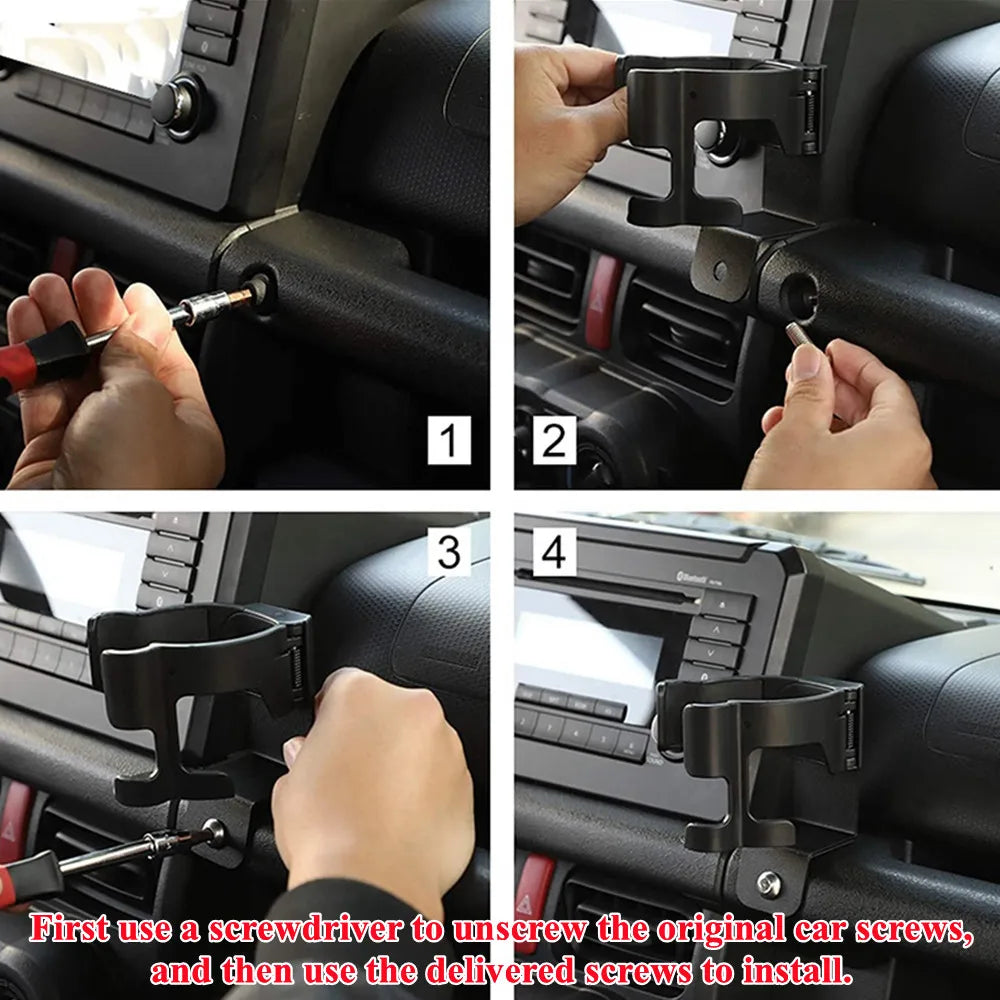 Car Co-pilot Handle Expansion Storage Box Multi-Function Cup Phone Holder Stand for Suzuki Jimny JB64 JB74 2019-2025 Accessories CM World