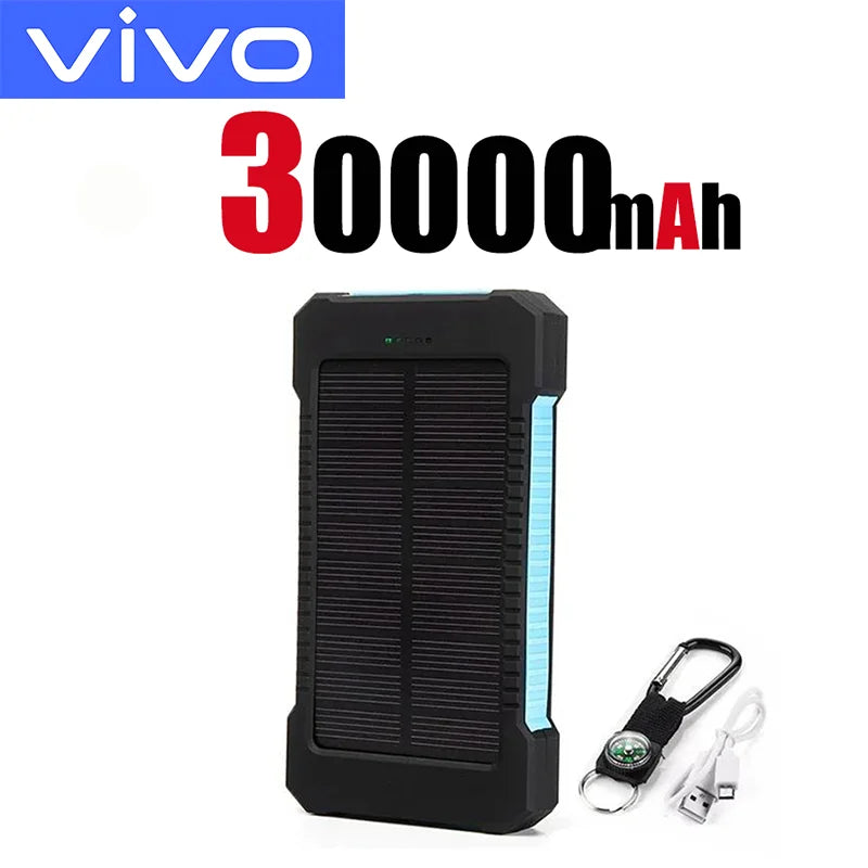 VIVO 500000mAh Solar Power Bank Super Fast Charging  Large Capacity Outdoor Portable External Battery for iPhone Samsung 2026