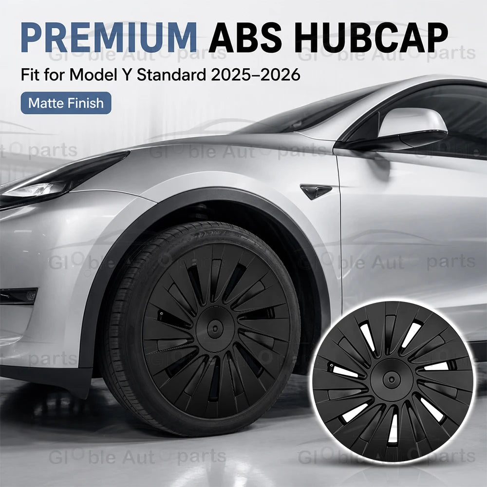 4PCS 18 Inch Wheel Hub Cap for New Tesla Model Y Standard 2025+ Automobile Hubcap Replacement Wheels Cover Full Rim Accessorie