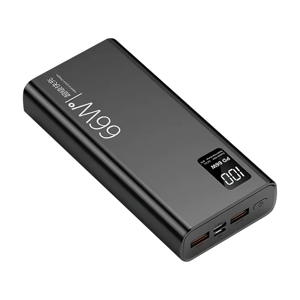 50000mAh Power Bank For Xiaomi iPhone Samsung 66W Super Fast Charging For 22.5W  Built-in 4 Cables Portable Digital Powerbank Car Mobile World
