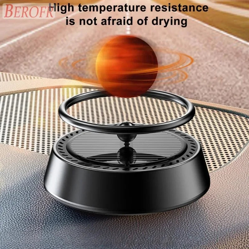 Solar Powered Air Purifier Solar Powered Suspension Planet Car Air Freshener Long Lasting Fragrance Odor Removal Aromatherapy