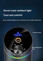 Smart Car Aroma Diffuser with Ambient LED & 4 Modes, 500mAh Auto-Sensing Nano Spray, Air Purifier & Humidifier for Home/Vehicle