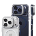 Luxury Magnetic Shockproof Clear Bumper Case for iPhone 17 Pro Max Air 16 15 14 13 12 Plus For Magsafe Lens Protect Stand Cover Car Mobile World