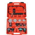 14 Pcs Universal Radiator Pressure Tester Kit, Cooler Pressure Tester Kit, Car Motorcycle Truck Cooling System CM World