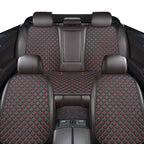 New Universal Car Seat Cover Back Cushion Pu Leather Minimalism Protective Seat Cushion Wear-resistant Car Interior Accessories Car Mobile World