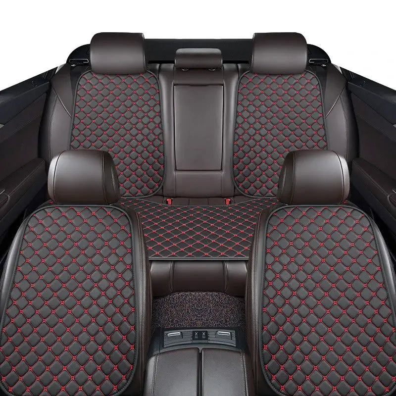 New Universal Car Seat Cover Back Cushion Pu Leather Minimalism Protective Seat Cushion Wear-resistant Car Interior Accessories Car Mobile World