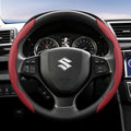 Suitable for Suzuki Breathable Hole Leather Steering Wheel Cover Segmented Quick Release Design Anti-Slip and Durable Swift 2011 Sx4 Grand Vitara Jimny Solio S-Cross Alto Liana Baleno 2013 Zc32S Sport Ly Accessories Ciaz CM World