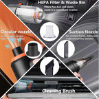 6 IN 1 Car Vacuum Cleaner Suction Blow Vaccum Vacum Wireless Home Handheld Charging Portable Mini Small Aspiradora Auto Machine