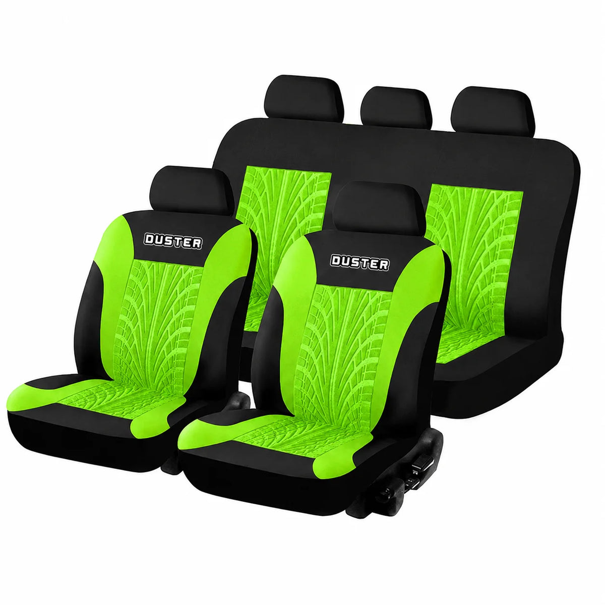 Universal Car Seat Covers Full Set Fit Front Rear Auto Seat Protector Tire Track Pattern for Cars SUV