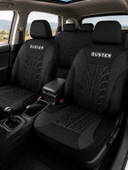 Universal Car Seat Covers Full Set Fit Front Rear Auto Seat Protector Tire Track Pattern for Cars SUV