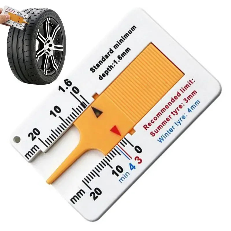 Car Inspection Tools Car Tester Tire Depth Ruler Tire Thickness Gauge For Cars Tyre Ruler Tread Depth Accurate Measurement Tools CM World