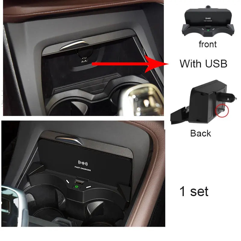 15W wireless charging For BMW X1 F48 F49 X2 F39 2016-2021phone charger mobile holder fast charge interior accessories CM World