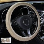 [FE] [FE] Universal Auto Car Steering Wheel Cover Leather Breathable Anti-slip 38cm