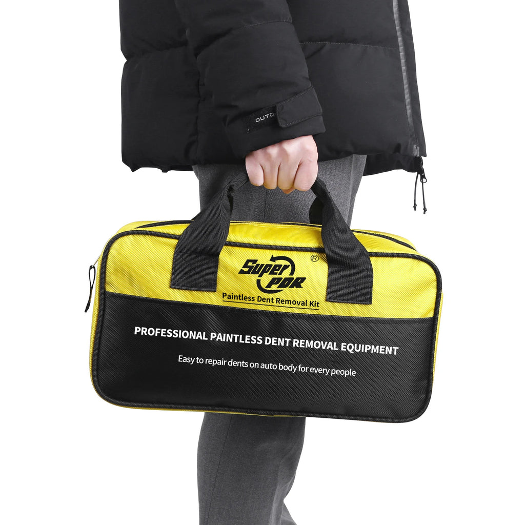 Super PDR Car Body Dent Repair Special Tool Kit Large Capacity Manual Tool Kit Portable Paint-Free Dent Repair Tool Storage Bag CM World