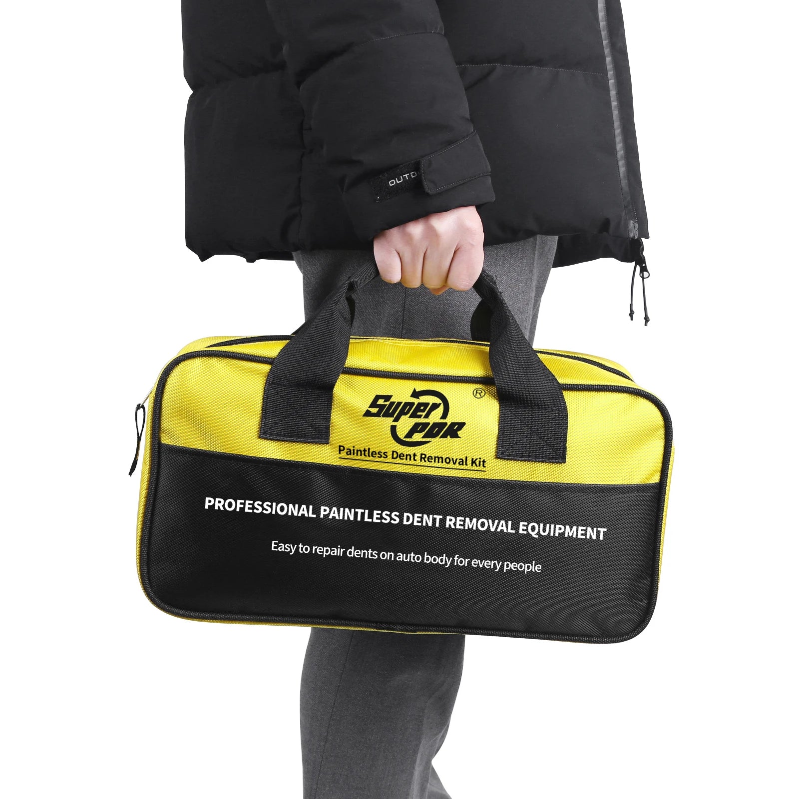 Super PDR Car Body Dent Repair Special Tool Kit Large Capacity Manual Tool Kit Portable Paint-Free Dent Repair Tool Storage Bag CM World