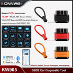 KONNWEI KW905 ELM327 OBD2 Car Scanner Bluetooth 5.0 Engine Fault Scanner Tool OBDII Code Reader Diagnostic Tool for Android/IOS Car Mobile World