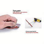 Ultimate Tire Repair Tool Kit - Emergency Puncture Fix with Tire Strips & Plug Tools for Cars, Motorcycles, Trucks, and Bicycles CM World