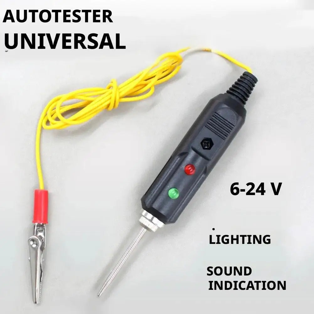Car Voltage Detector Pen Dual Color LED Indicator Light Buzzer Beep Auto Circuit Tester High Precision