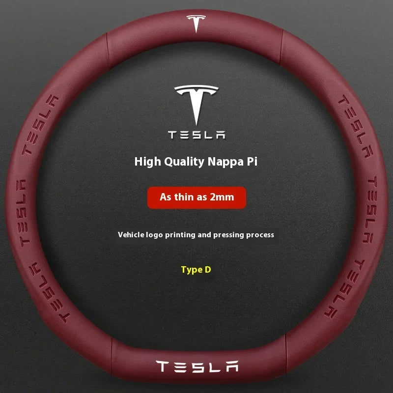 Car Steering Wheel Cover for Tesla Model 3 Model S Y X Roadster 2019-2025 Auto Interior Steering Wheel Accessories Anti-Slip