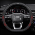 Carbon Fiber Steering Wheel Cover Anti-Slip for Audi SQ5 RSQ5 S3 S4 S5 S6 RS3 RS4 RS5 Q2 Q3 Q5 Q7 Q8 TT A1 A3 A4 A5 A6 A7 A8 CM World