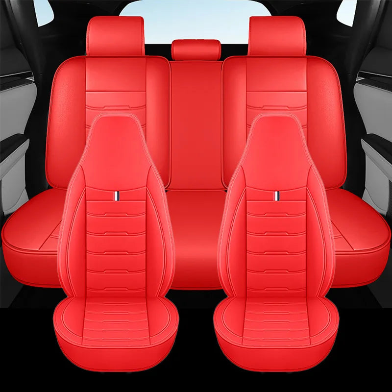 Universal Five-Seater Car Seat Cover with Integrated Headrest Cover Suitable for Most Cars Vehicle Seat Cushion Protector CM World