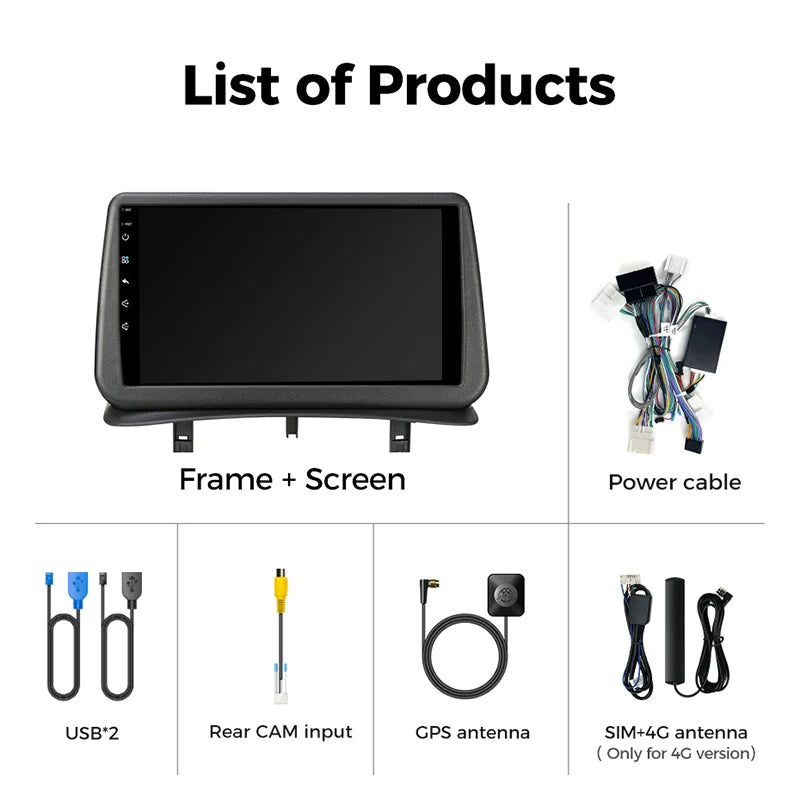 Ainavi Car Radio for Renault Clio 3 2005-2014 Wireless CarPlay Android Auto 4G Multimedia Player Navigation GPS 2din Autoradio CM World