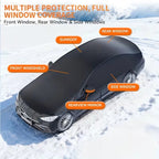 Car Half Cover Windshield Snow Cover Anti-UV Sun Shade Waterproof Dustproof Frost Guard Winter Summer Universal Protection Car Mobile World