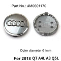Audi 4pcs 60mm 61mm 68mm 69mm 123mm Car Styling Wheel Center Cap Hub Covers Badge for Audi A3 A4 A5 A6 A7 A8 S4 S6 Sticker CM World