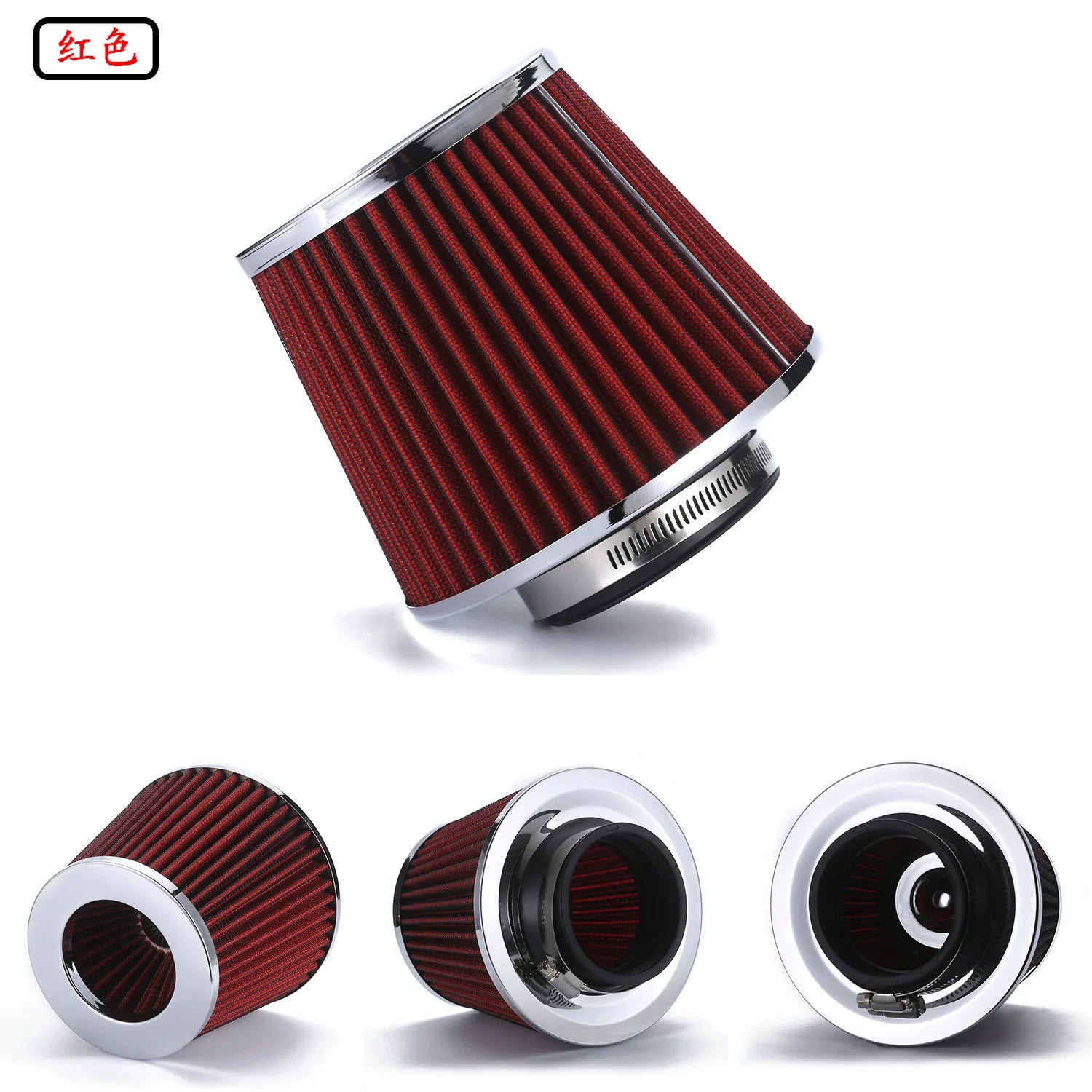 Car Modified 76MM Universal High Flow Mushroom Head Air Filter Air Intake Kit For Automotive Parts Cold Air Intake Air Filter CM World