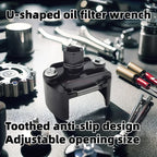 Universal Adjustable Two-Jaws Oil Filter Wrench Fits 60-80mm Heavy Duty Steel Fuel Cast Filter Remover for Cars and Trucks Car Mobile World