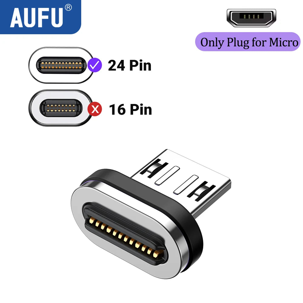 AUFU 240W Magnetic USB C Adapter Fast Charging Type C to USB C USB4 Connector 40Gbps 8K60Hz for Thunderbolt 4 3 iPhone16 Macbook