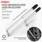 Hi-Spec 1/2'' L-TYPE Telescopic Tire Wrench Cr-v steel Socket Wrench Motorcycle tool Extendable Car Wheel Brace Wrench Hand Tool CM World