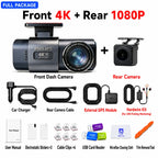 PHILIPS Dash Cam B01 4K+1K HDR Front and Rear Dual Camera 2.4GHz & 5GHz WiFi GPS 24H Parking Monitor Car DVR Video Recorder Car Mobile World