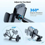 Universal Sucker Car Phone Holder 360° Windshield Car Dashboard Mount Mobile Cell GPS Navigation Support Bracket for Smartphones CM World